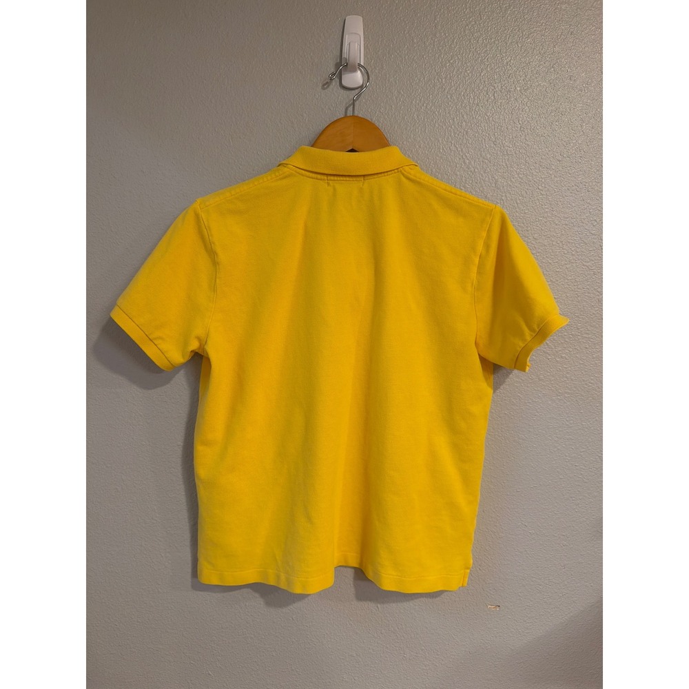 Lauren Ralph Lauren Polo Shirt Womens Size P/L Yellow Cotton Crest Preppy Summer - Picture 2 of 8